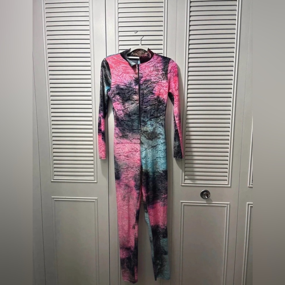 Rare Black Milk Velvet Crinkle Jumpsuit, Space Multi (8/10)